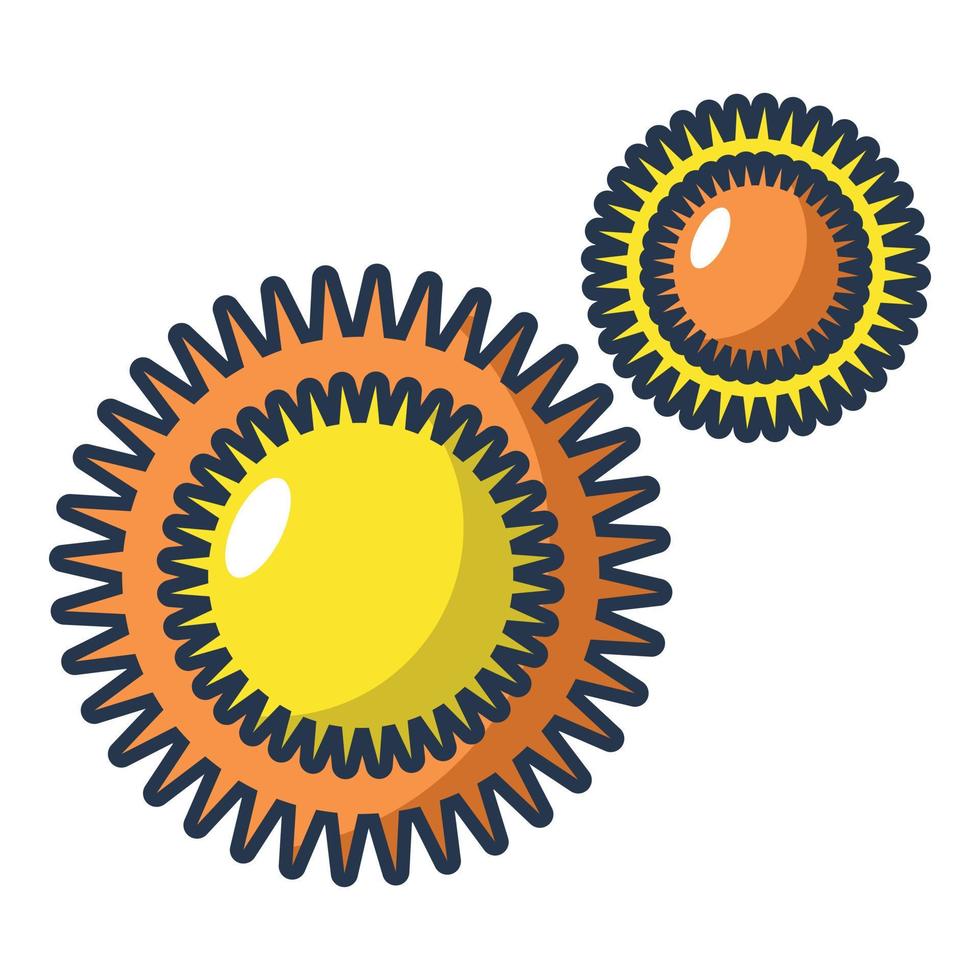 ronde bacterie icoon, tekenfilm stijl vector