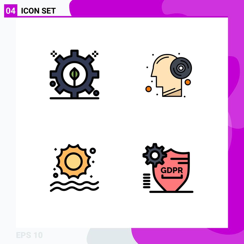 4 creatief pictogrammen modern tekens en symbolen van ontwikkeling zwemmen schijf produktiviteit op slot bewerkbare vector ontwerp elementen