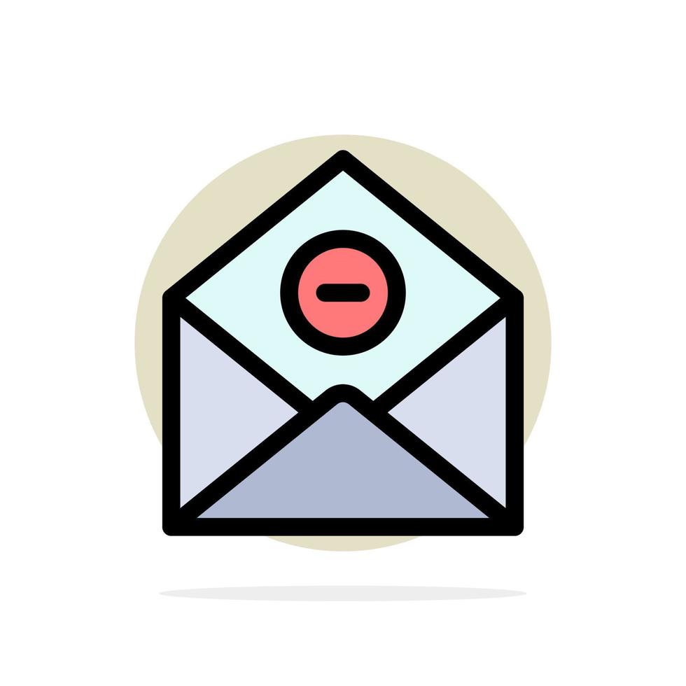 communicatie verwijderen deletemail e-mail abstract cirkel achtergrond vlak kleur icoon vector