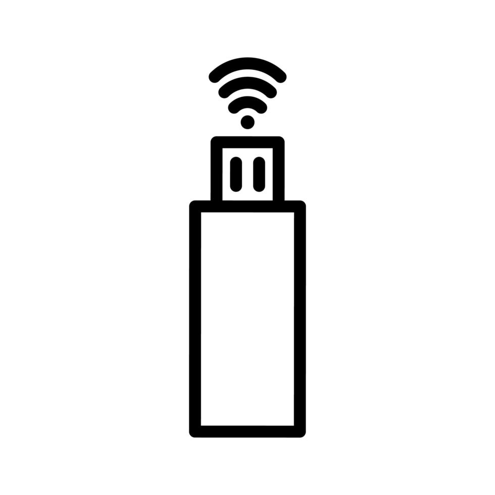 USB wifi-pictogram vector