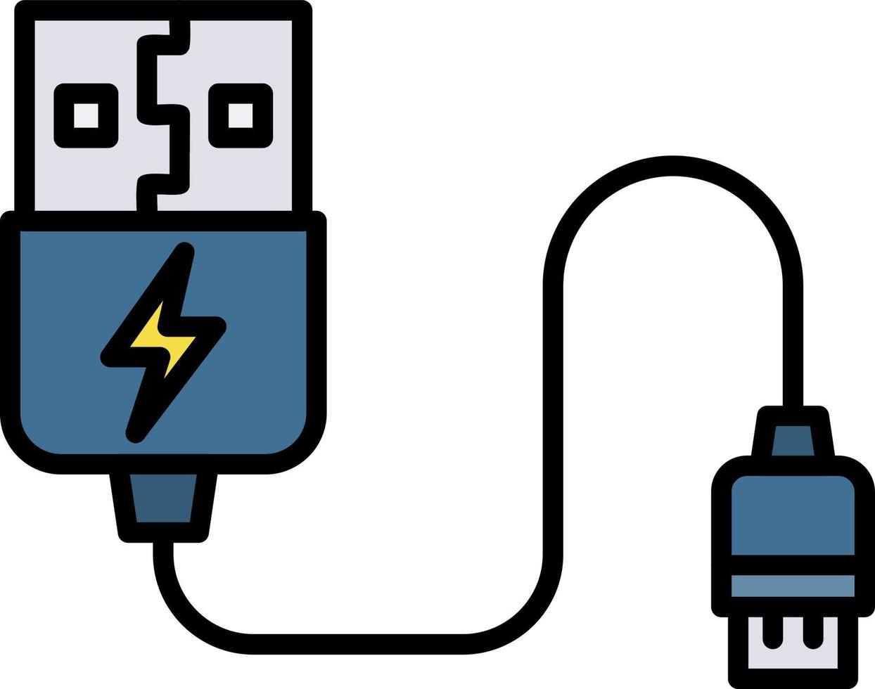 USB kabel creatief icoon ontwerp vector