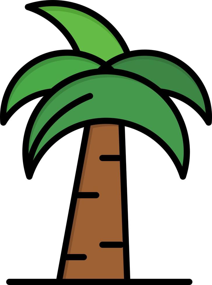 cultuur globaal Indië Indisch palm boom Sri Lanka boom vlak kleur icoon vector icoon banier sjabloon