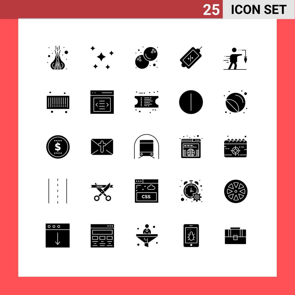 reeks van 25 modern ui pictogrammen symbolen tekens voor bedrijf label lucht uitverkoop ecommerce bewerkbare vector ontwerp elementen