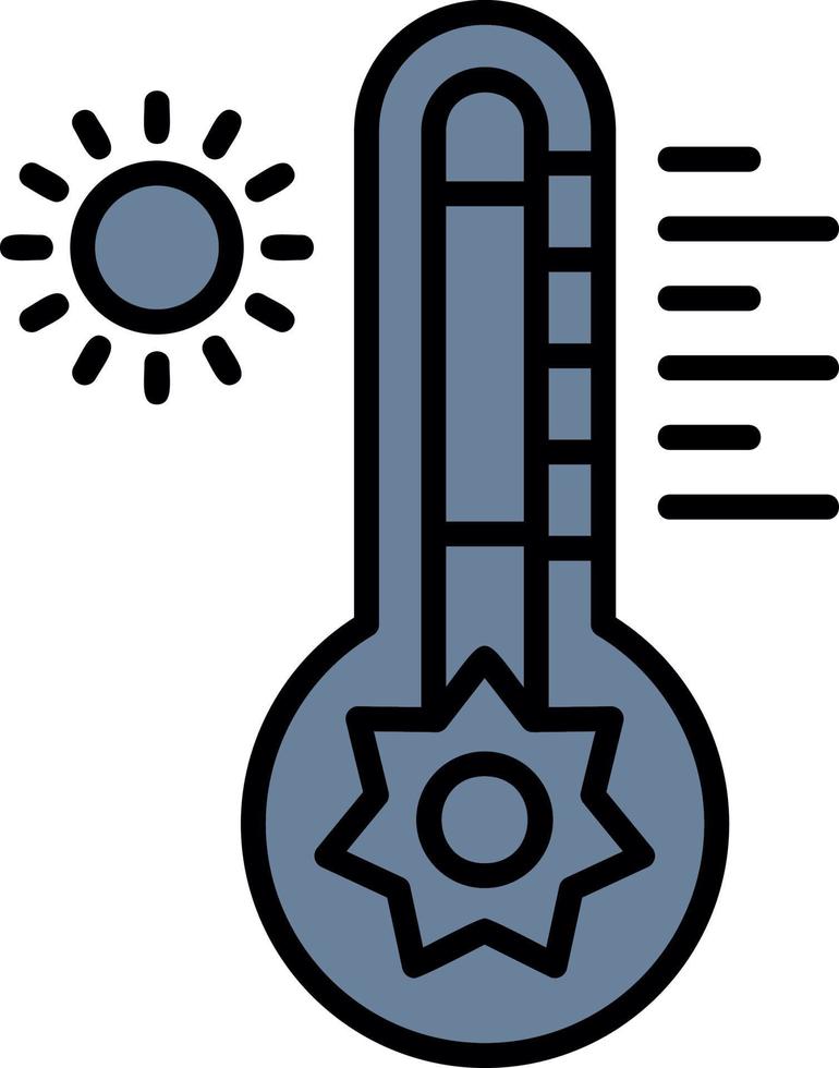 heet temperatuur creatief icoon ontwerp vector