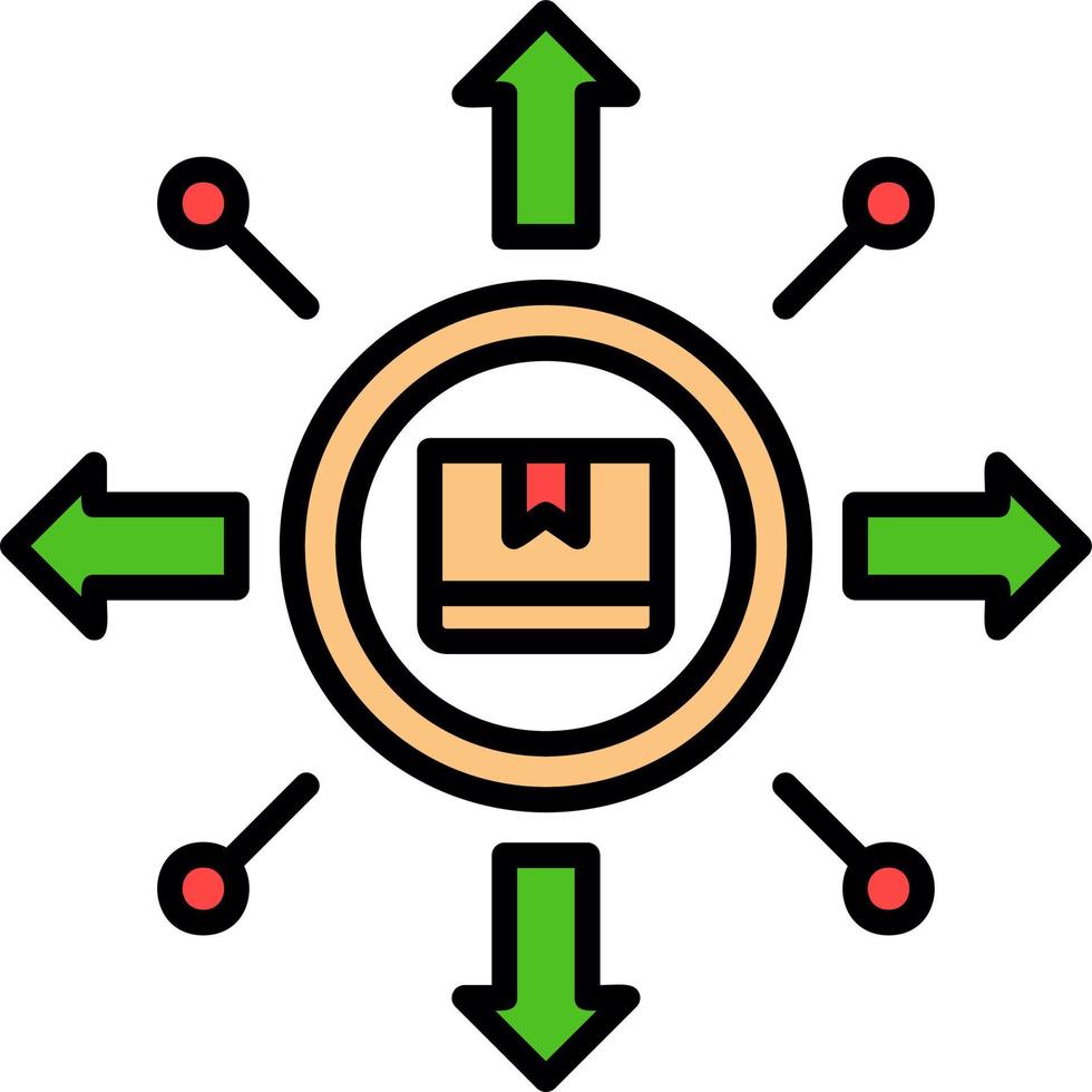 distributie creatief icoon ontwerp vector