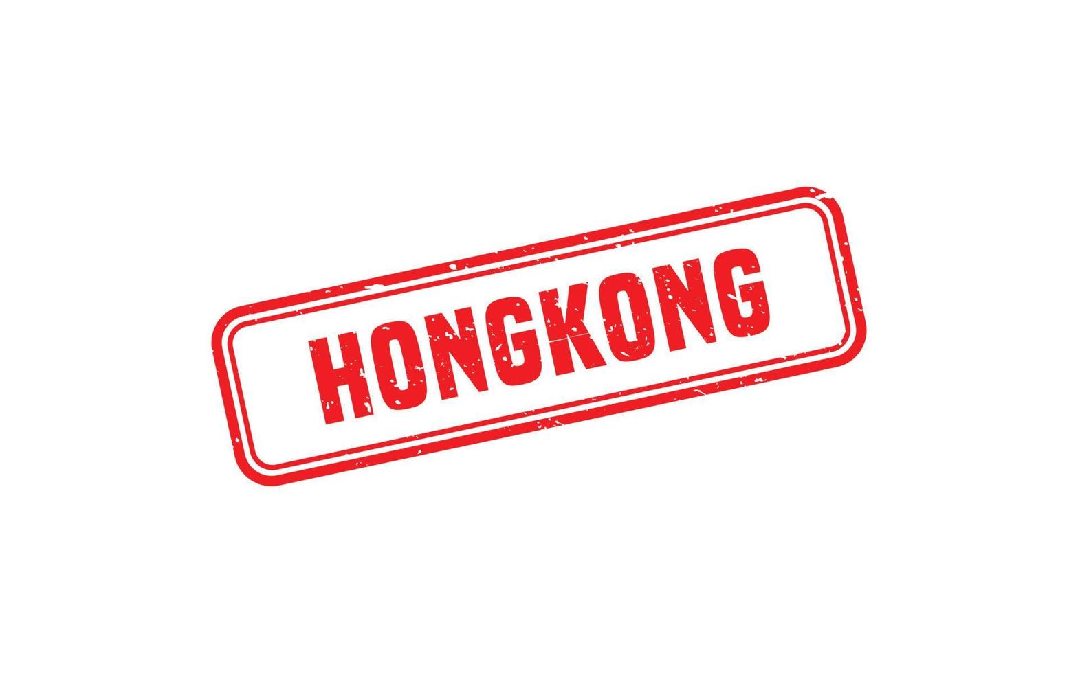 Hongkong postzegel rubber met grunge stijl Aan wit achtergrond vector