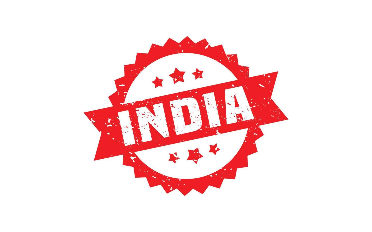 Indië postzegel rubber met grunge stijl Aan wit achtergrond vector