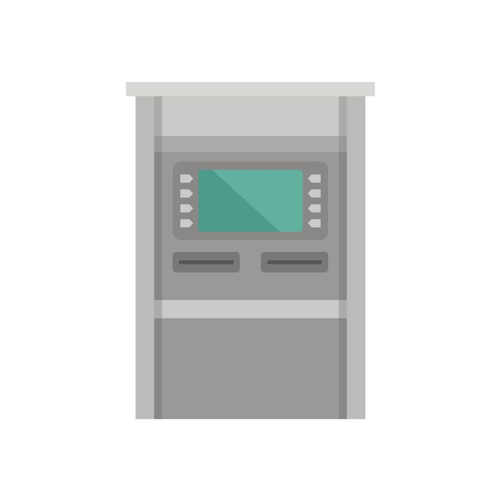 Geldautomaat terminal icoon vlak geïsoleerd vector