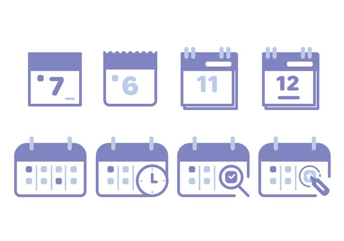 Kalender Icon Set vector
