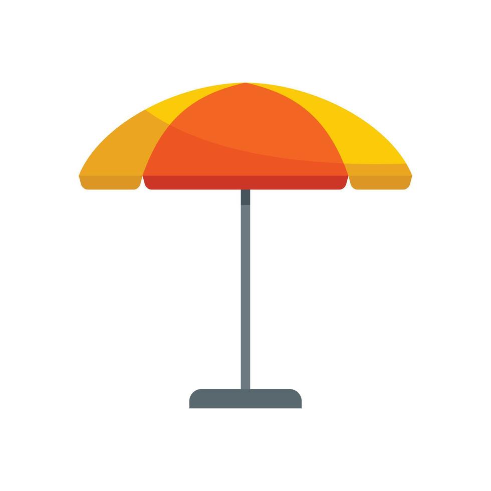 zon strand paraplu icoon vlak geïsoleerd vector