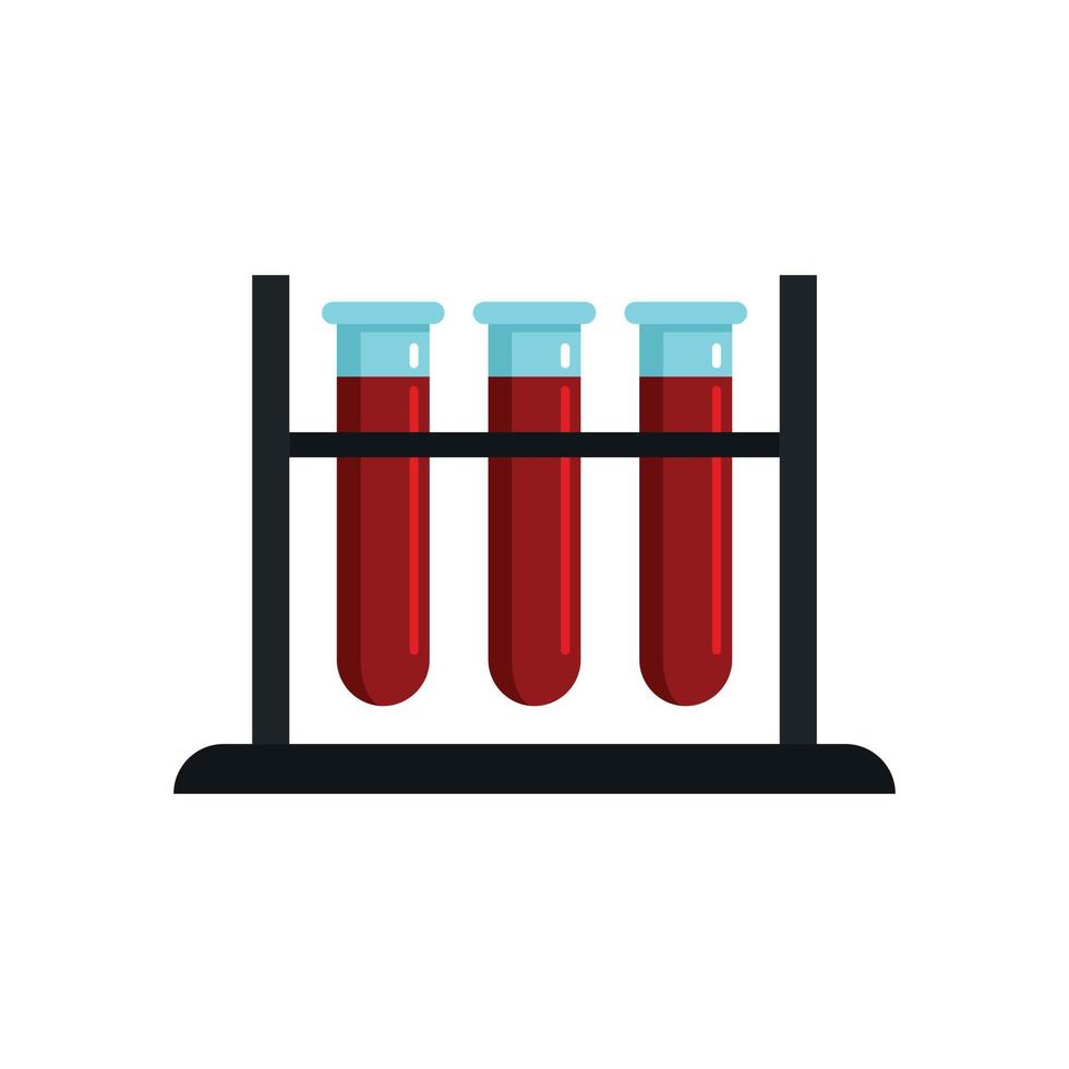 bloed test buis staan icoon vlak geïsoleerd vector