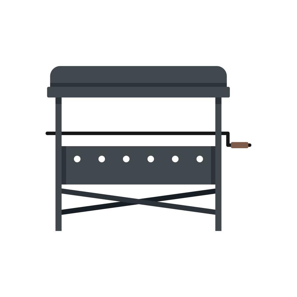 bbq werf staan icoon vlak geïsoleerd vector