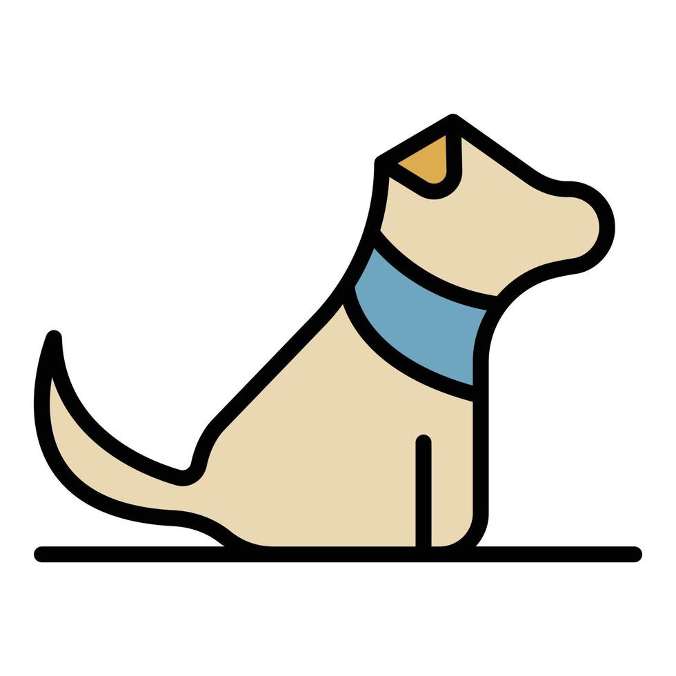 huis puppy hond icoon kleur schets vector