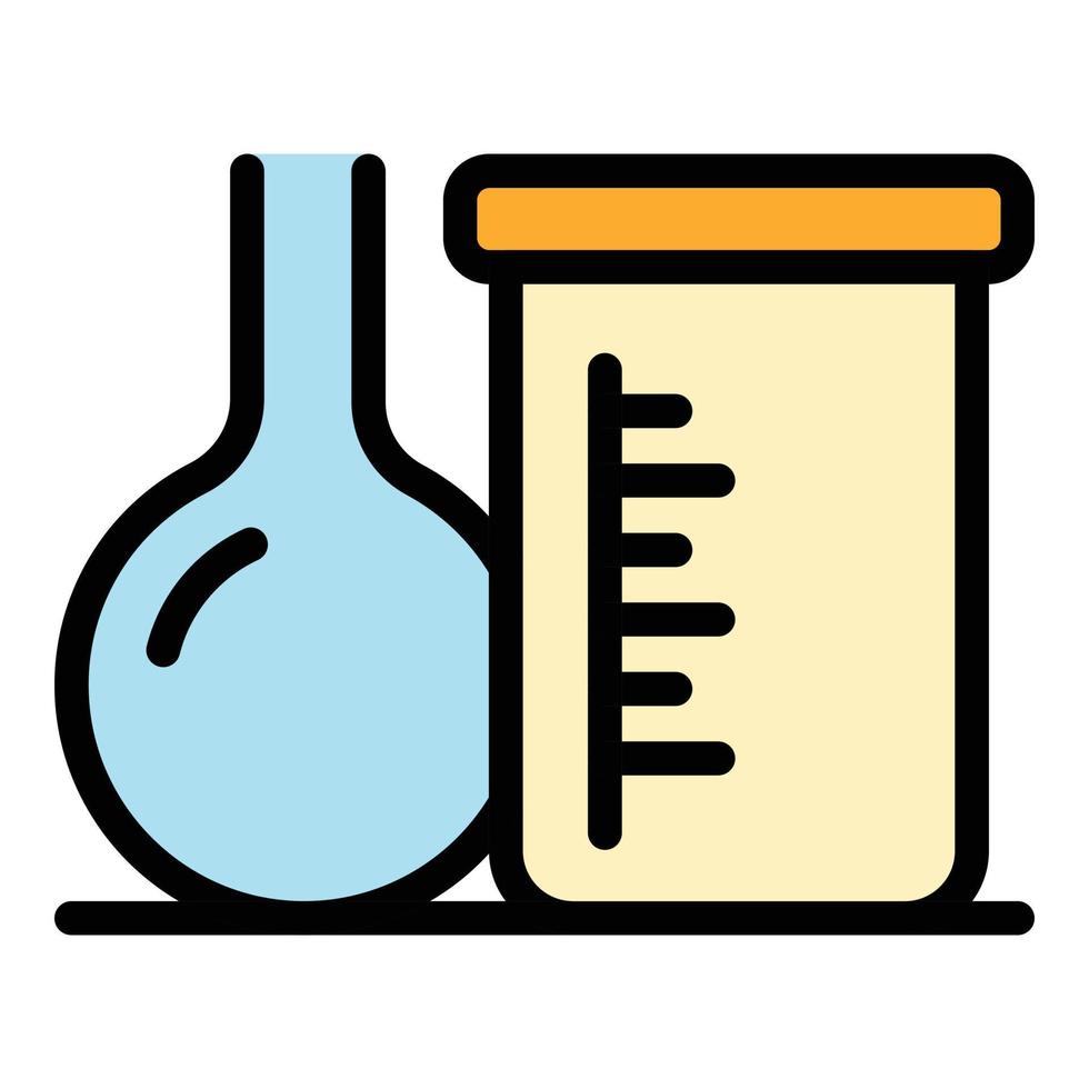 chemisch potten icoon kleur schets vector