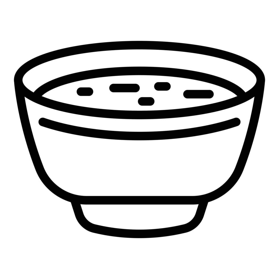 Boon room soep icoon schets vector. Kroatië keuken vector