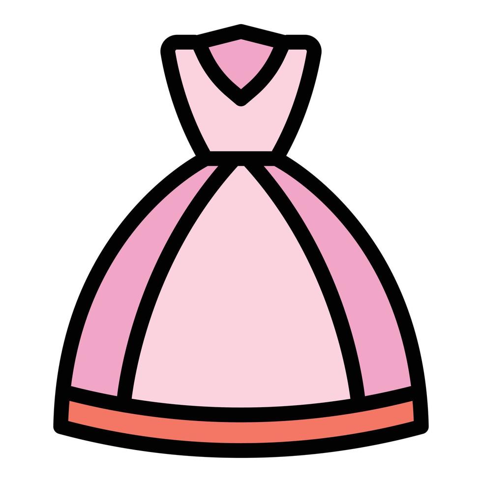 partij bruiloft japon icoon kleur schets vector