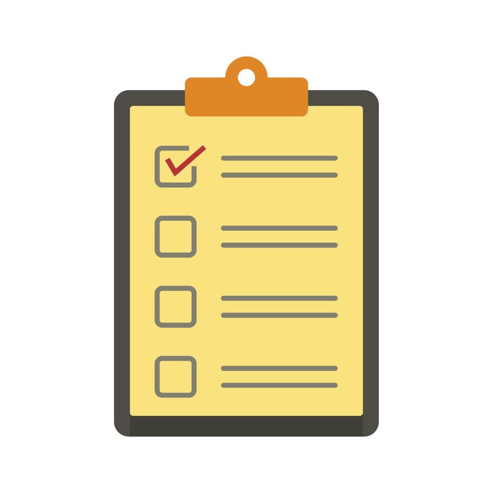 papier checklist icoon vlak geïsoleerd vector
