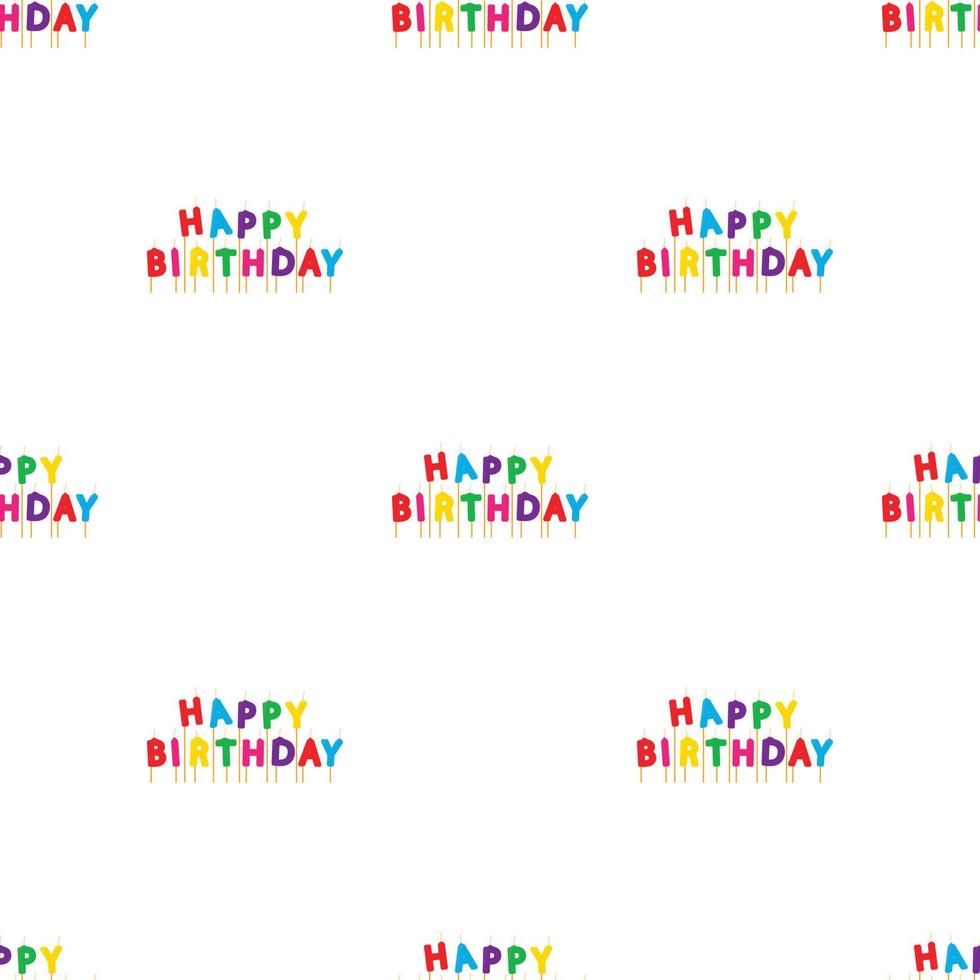 kleurrijk gelukkig verjaardag kaarsen patroon naadloos vector
