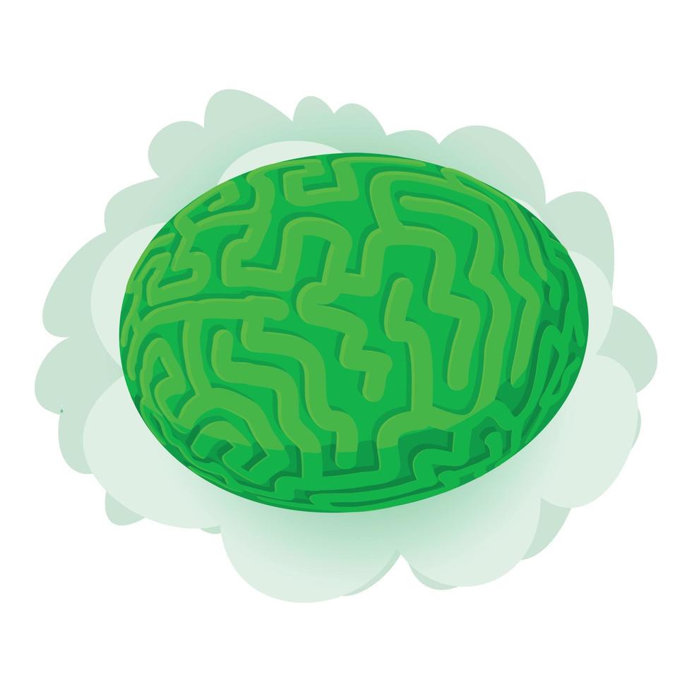 hersenen koraal icoon isometrische vector. groen diplorie labyrinthiformis icoon vector