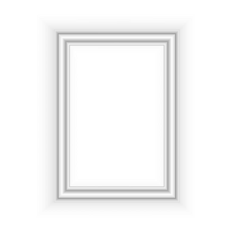 realistisch foto kader. wit achtergrond. ontwerp element voor banier, poster, kaart, sociaal media. houten kader. vector
