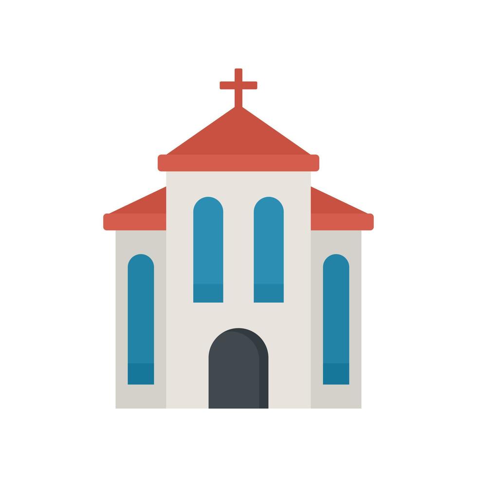 architectuur kerk icoon vlak geïsoleerd vector