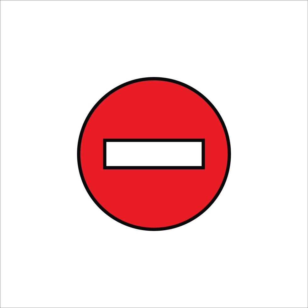 rood cirkel hou op icoon, verkeer teken. vector illustratie