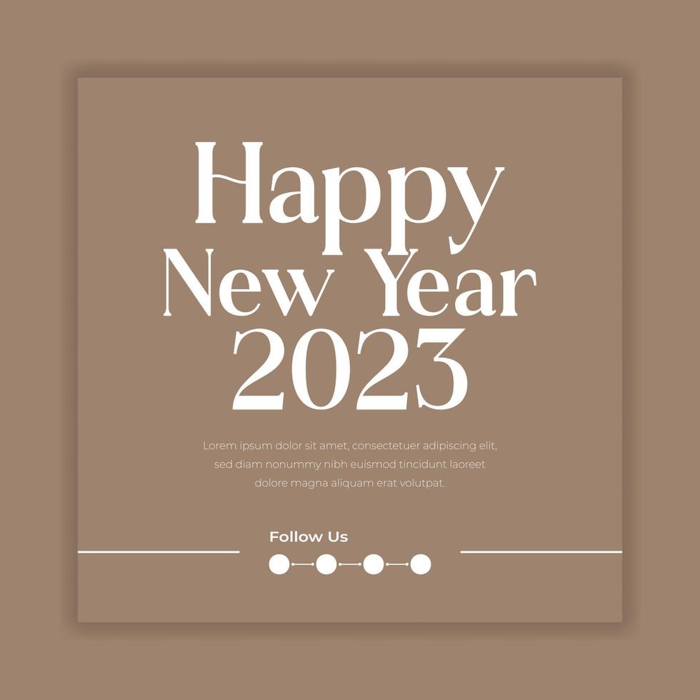 gelukkig nieuw jaar 2023 tekst typografie ontwerp poster sjabloon vector