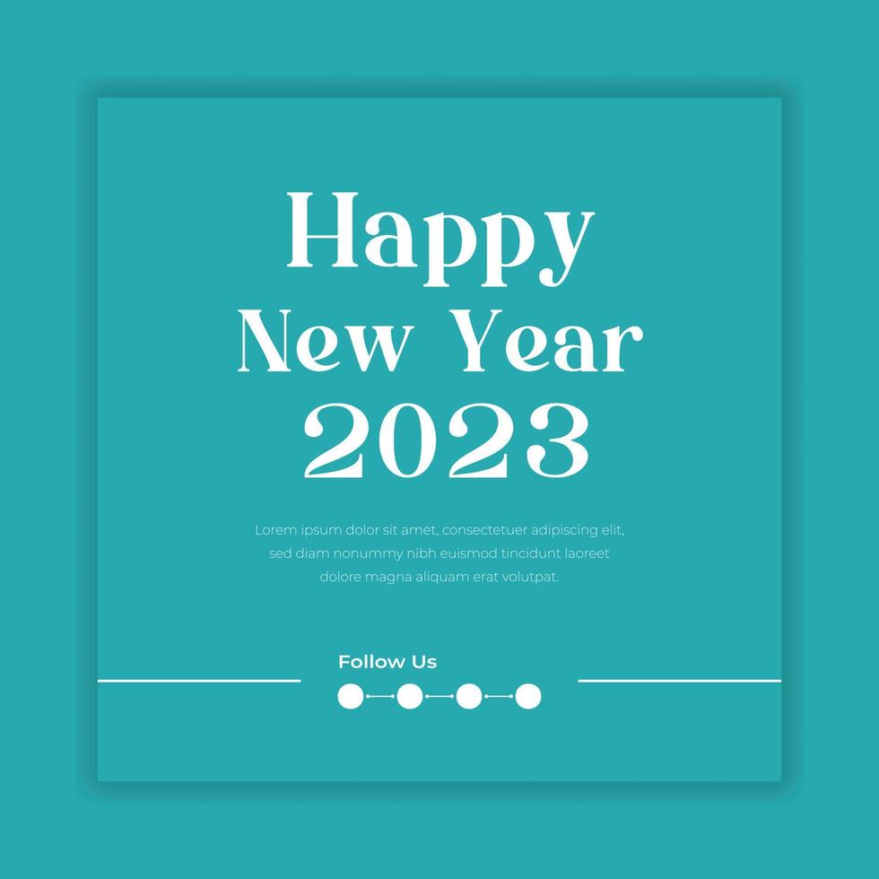 gelukkig nieuw jaar 2023 tekst typografie ontwerp poster sjabloon vector