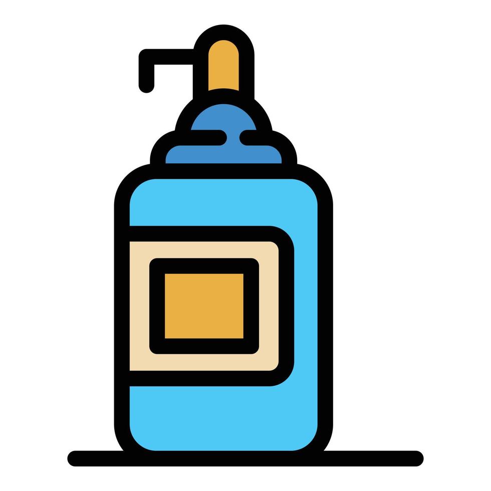 zeep dispenser icoon kleur schets vector