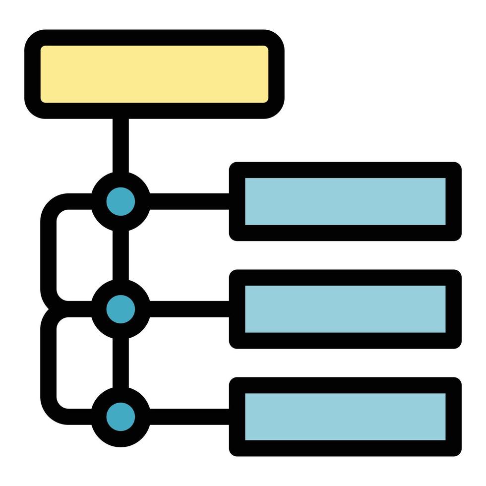 hiërarchie icoon kleur schets vector