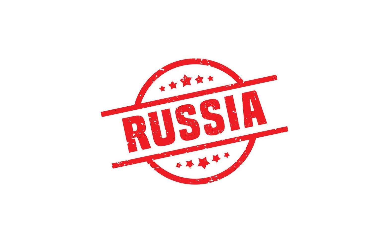 Rusland postzegel rubber met grunge stijl Aan wit achtergrond vector