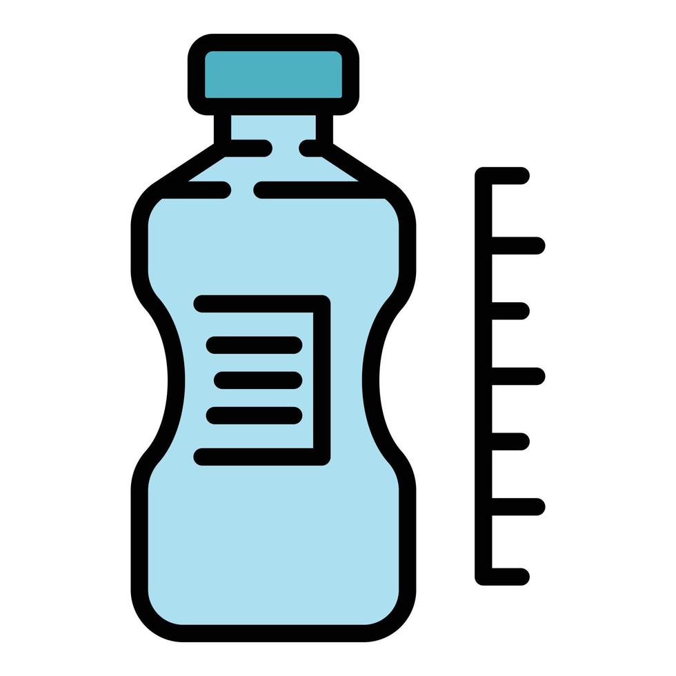 gezond water fles icoon kleur schets vector