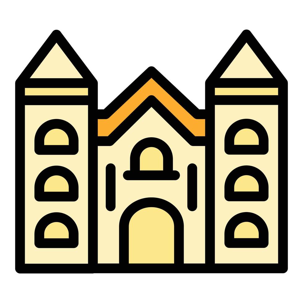 Katholiek kerk icoon kleur schets vector