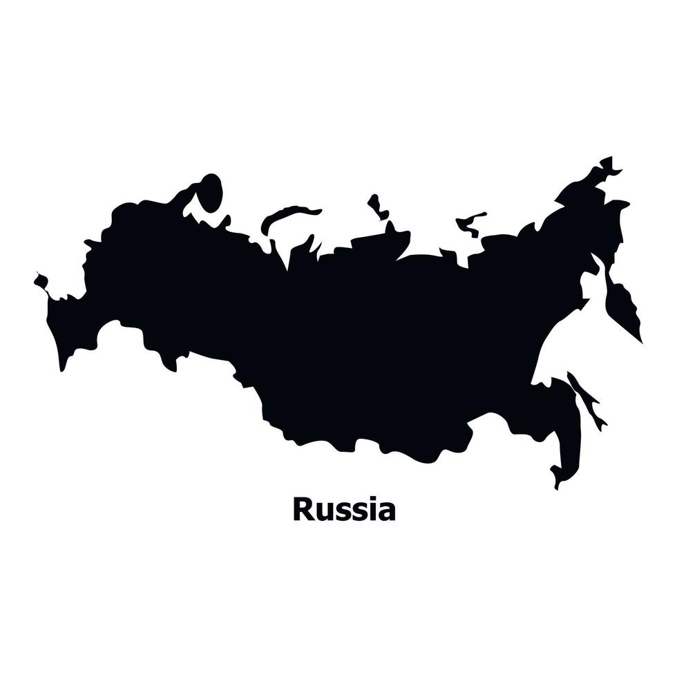 Rusland kaart icoon, gemakkelijk stijl vector