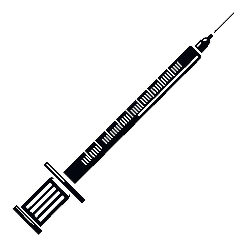 injectiespuit icoon, gemakkelijk stijl vector