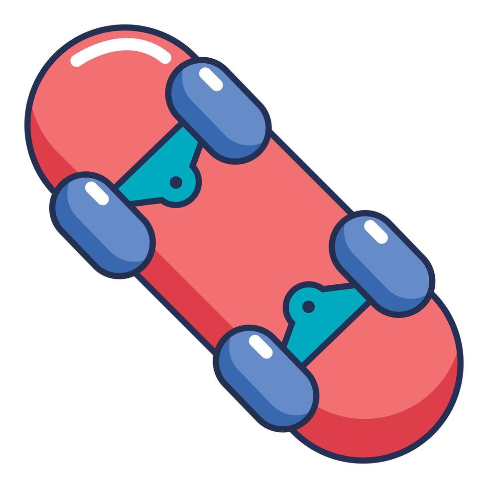 skateboard icoon, tekenfilm stijl vector