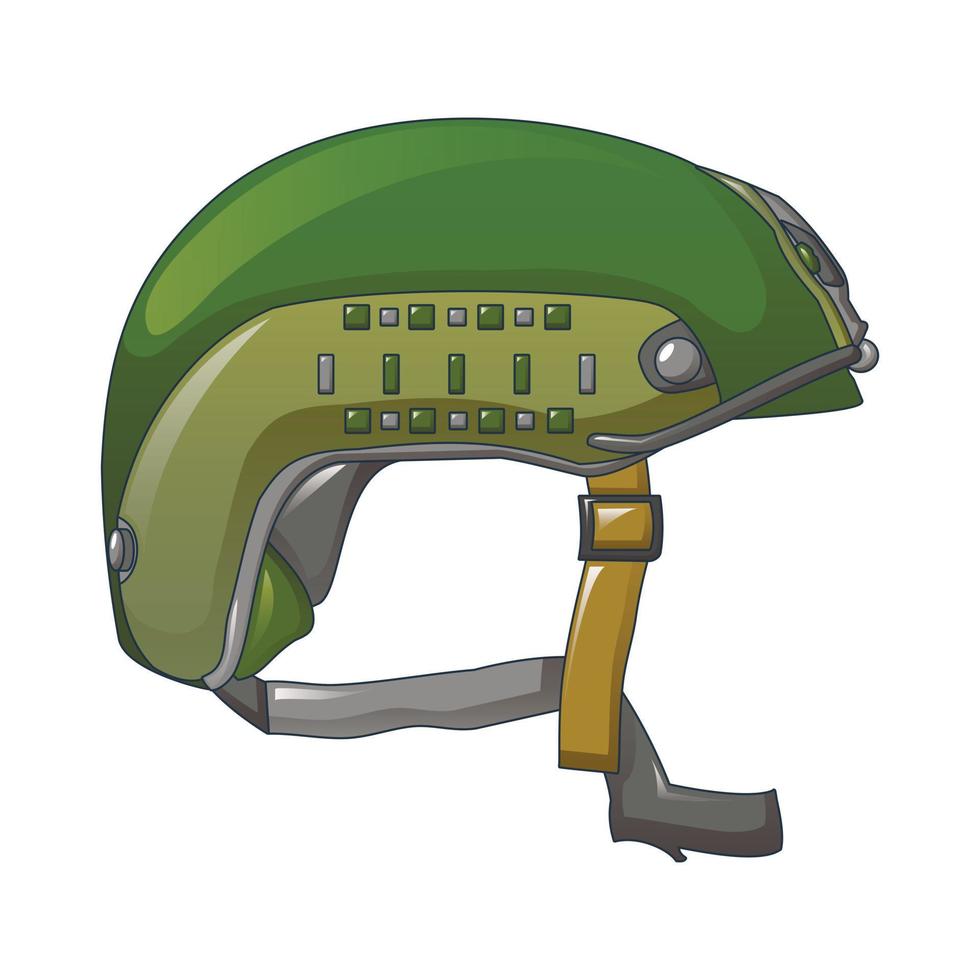 speciaal dwingen helm icoon, tekenfilm stijl vector