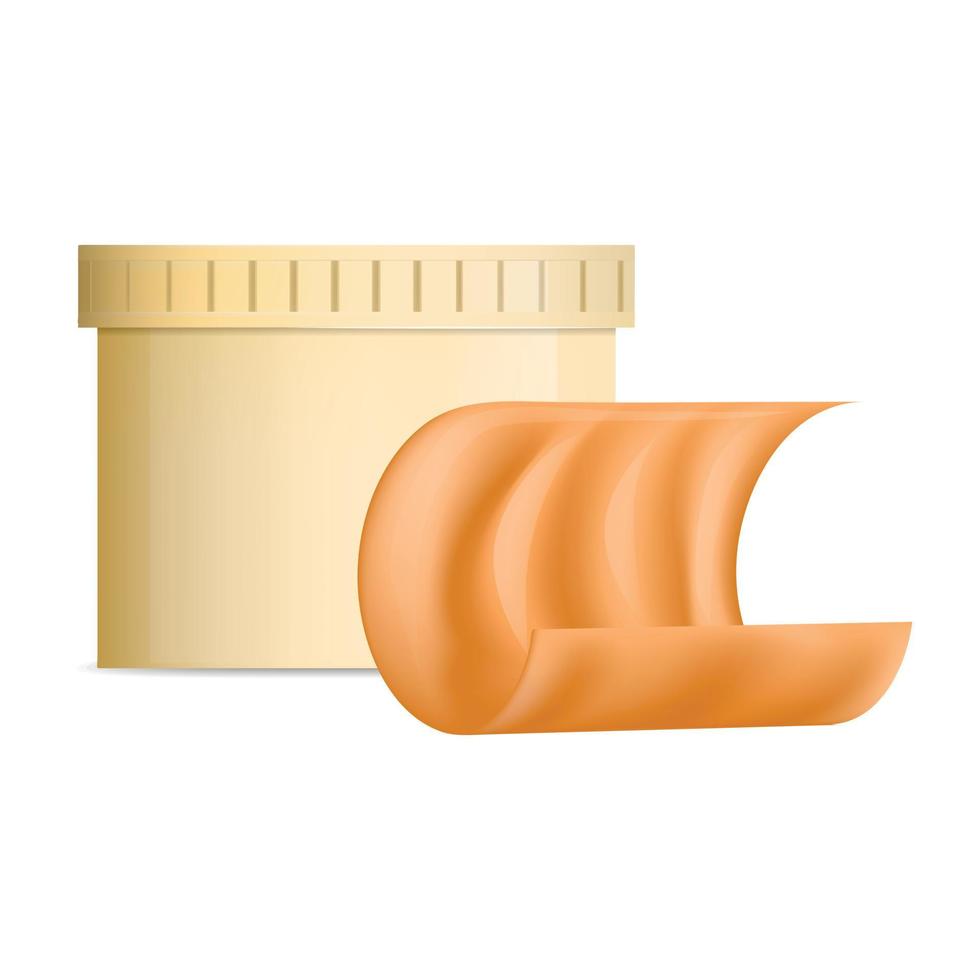 Choco boter pot model, realistisch stijl vector