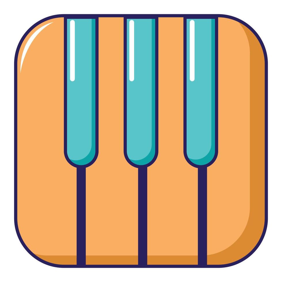 piano sleutels icoon, tekenfilm stijl vector