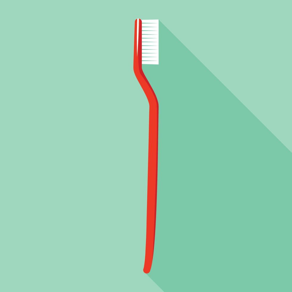 rood tandenborstel icoon, vlak stijl vector