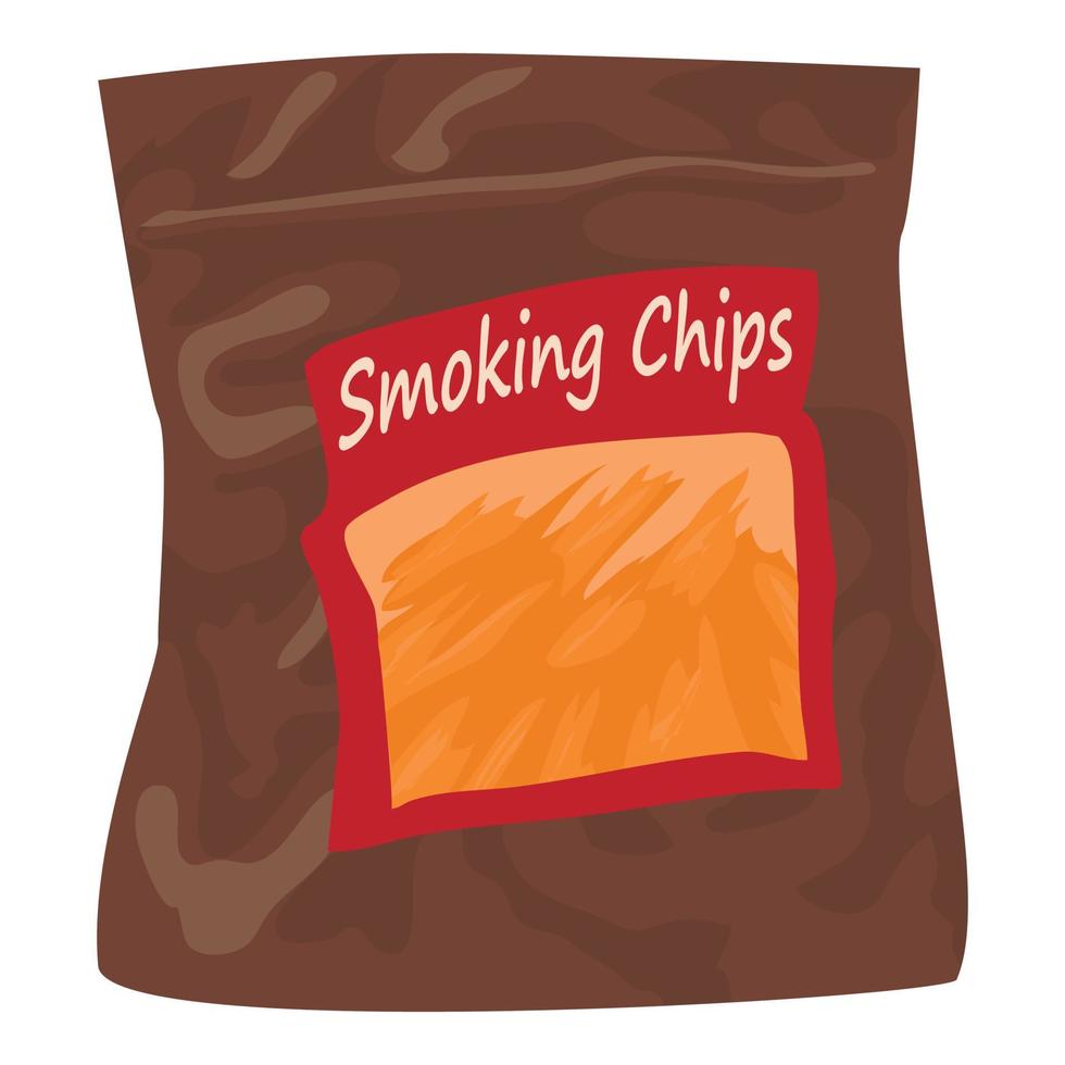 roken chips icoon, tekenfilm stijl vector