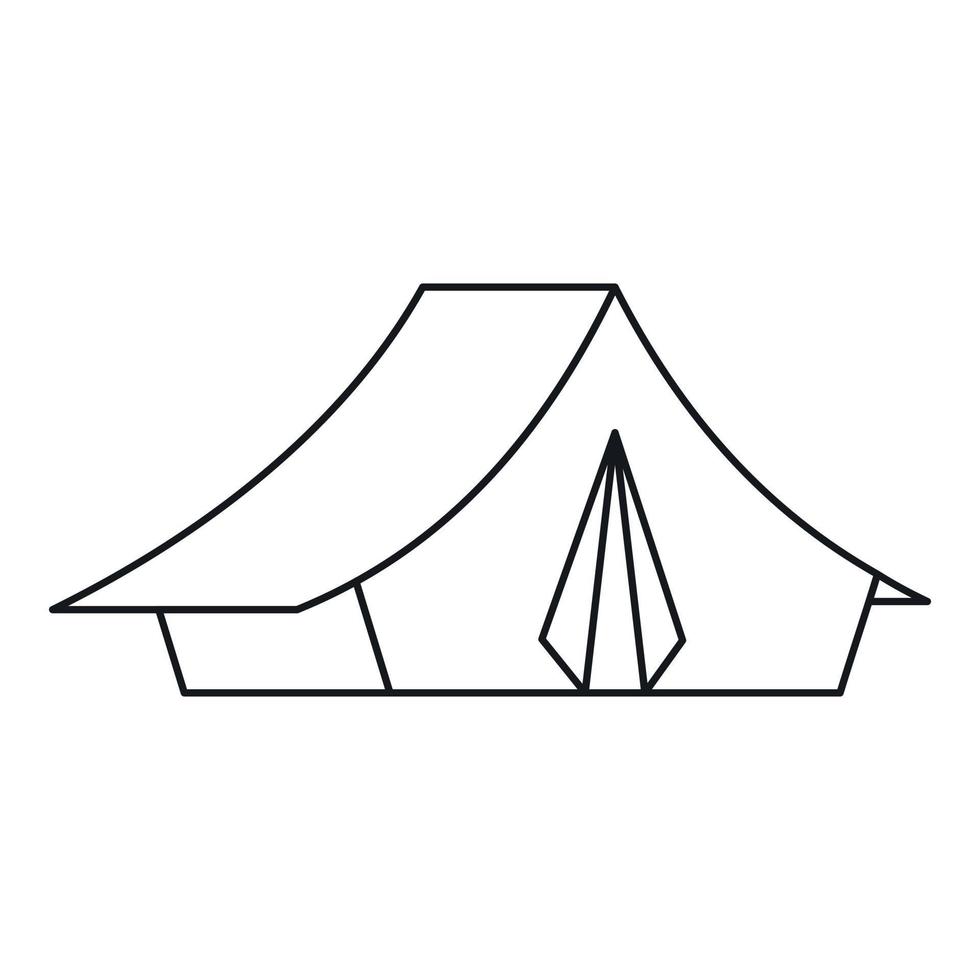 tent icoon, schets stijl vector