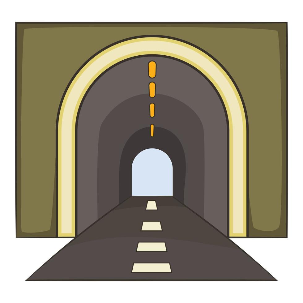 tunnel icoon, tekenfilm stijl vector