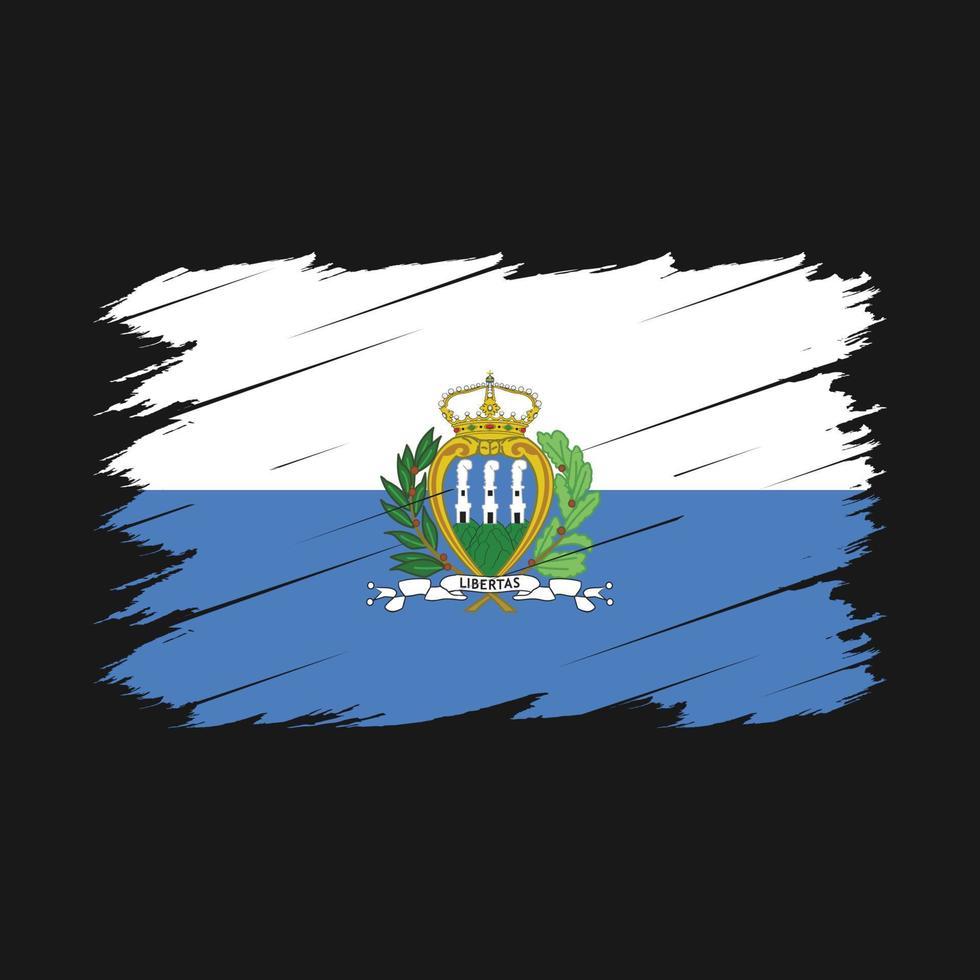 san marino vlagborstel vector