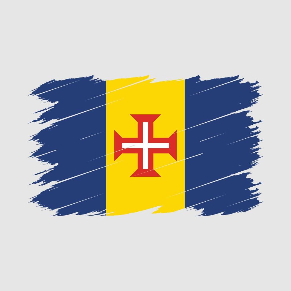 Madeira vlag borstel vector