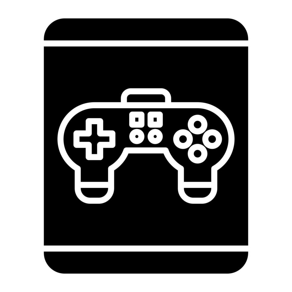 tablet spel glyph icoon vector