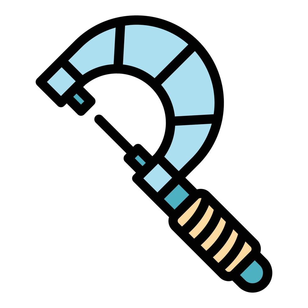 lineair micrometer icoon kleur schets vector