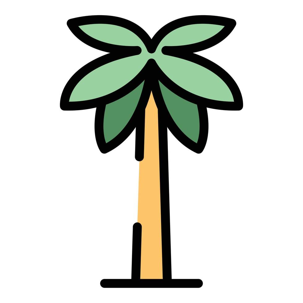 Californië palm boom icoon kleur schets vector