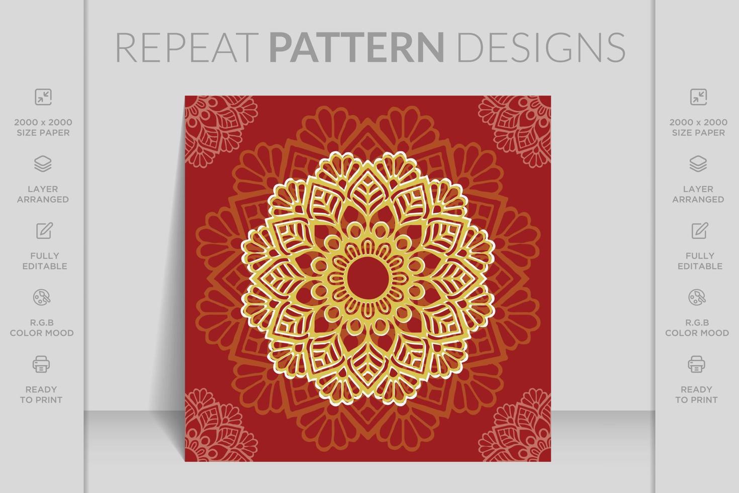 etnisch bloemen naadloos patroon met mandala's. kleurrijk decoratief etnisch patroon. vector mandala.