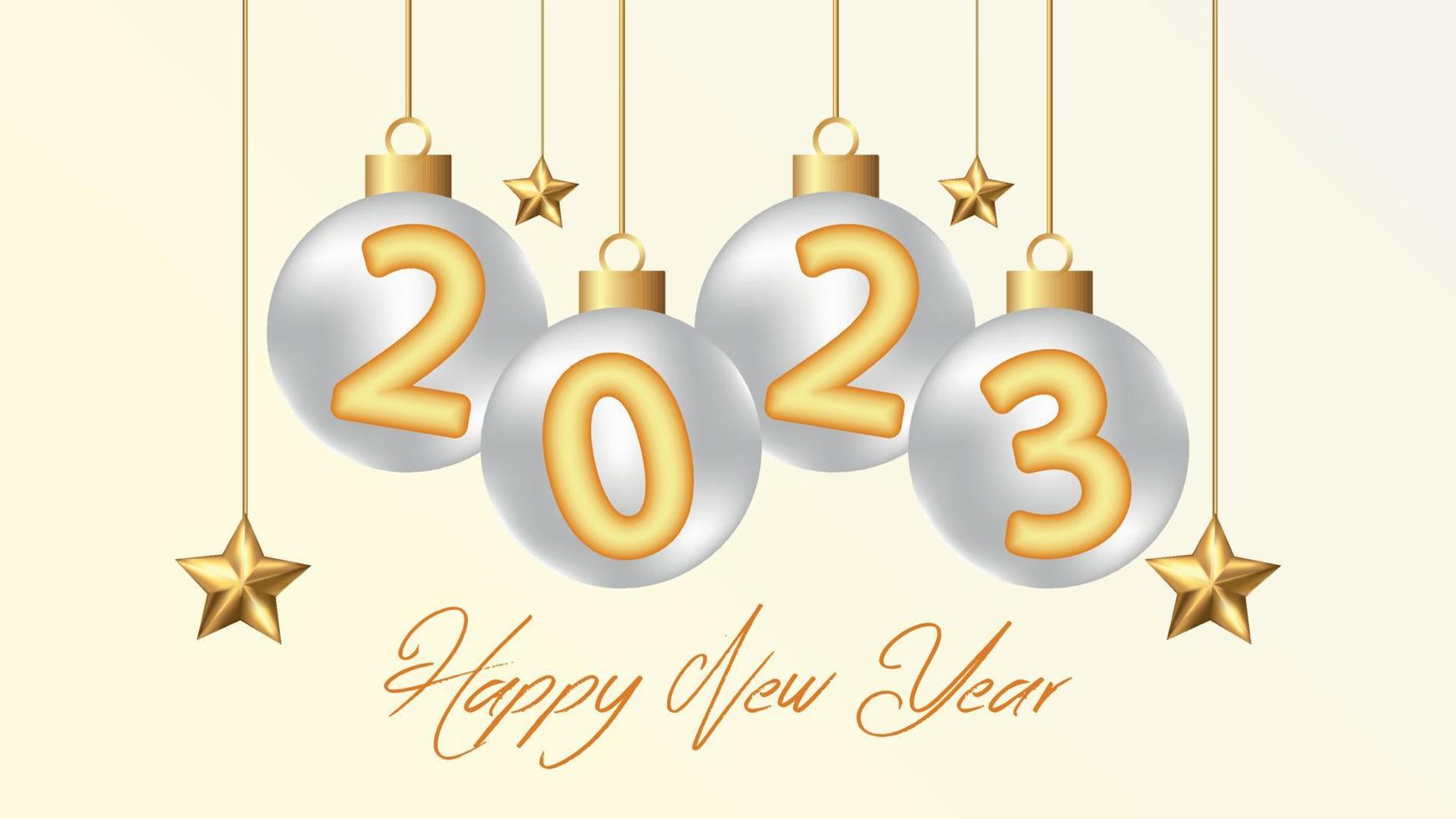 2023 gelukkig nieuw jaar sociaal media post of promotionele sjabloon vector